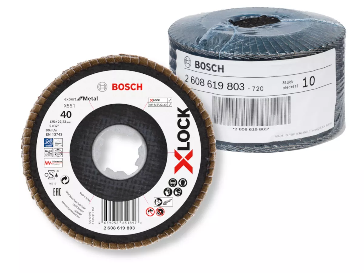 Disque à lamelles XLock 125mm Expert for metal X571 Bosch (par 10)